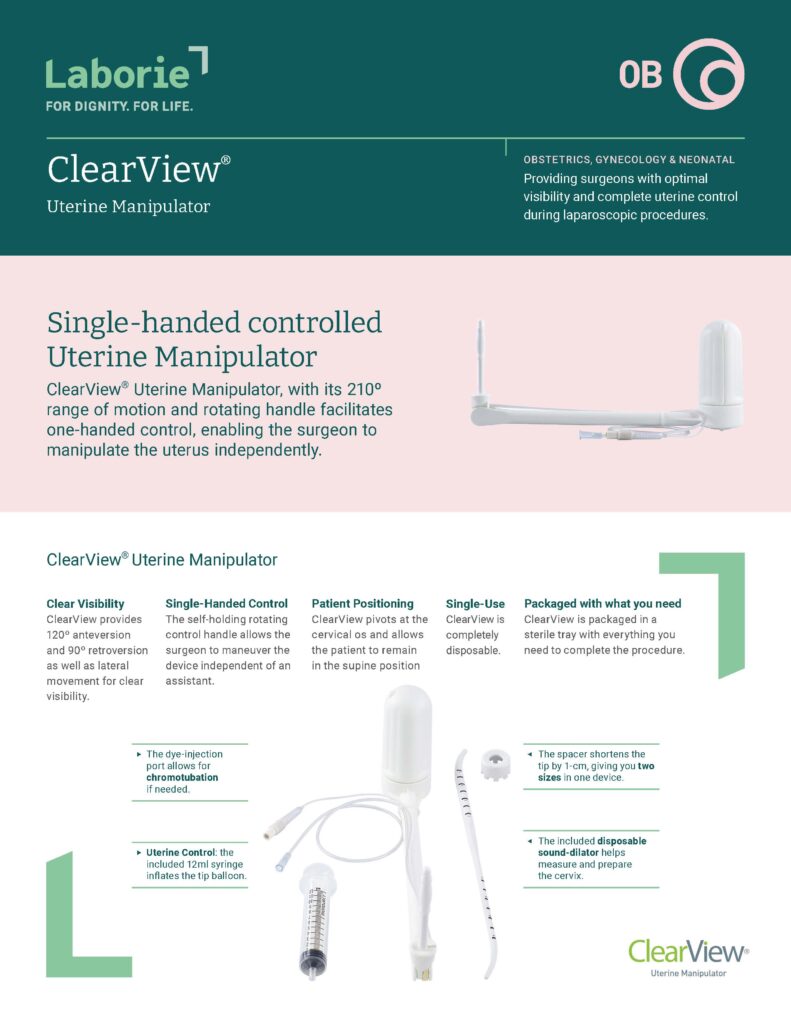 ClearView® Uterine Manipulator - Laborie